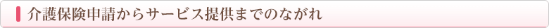 介護保険申請からサービス提供までのながれ